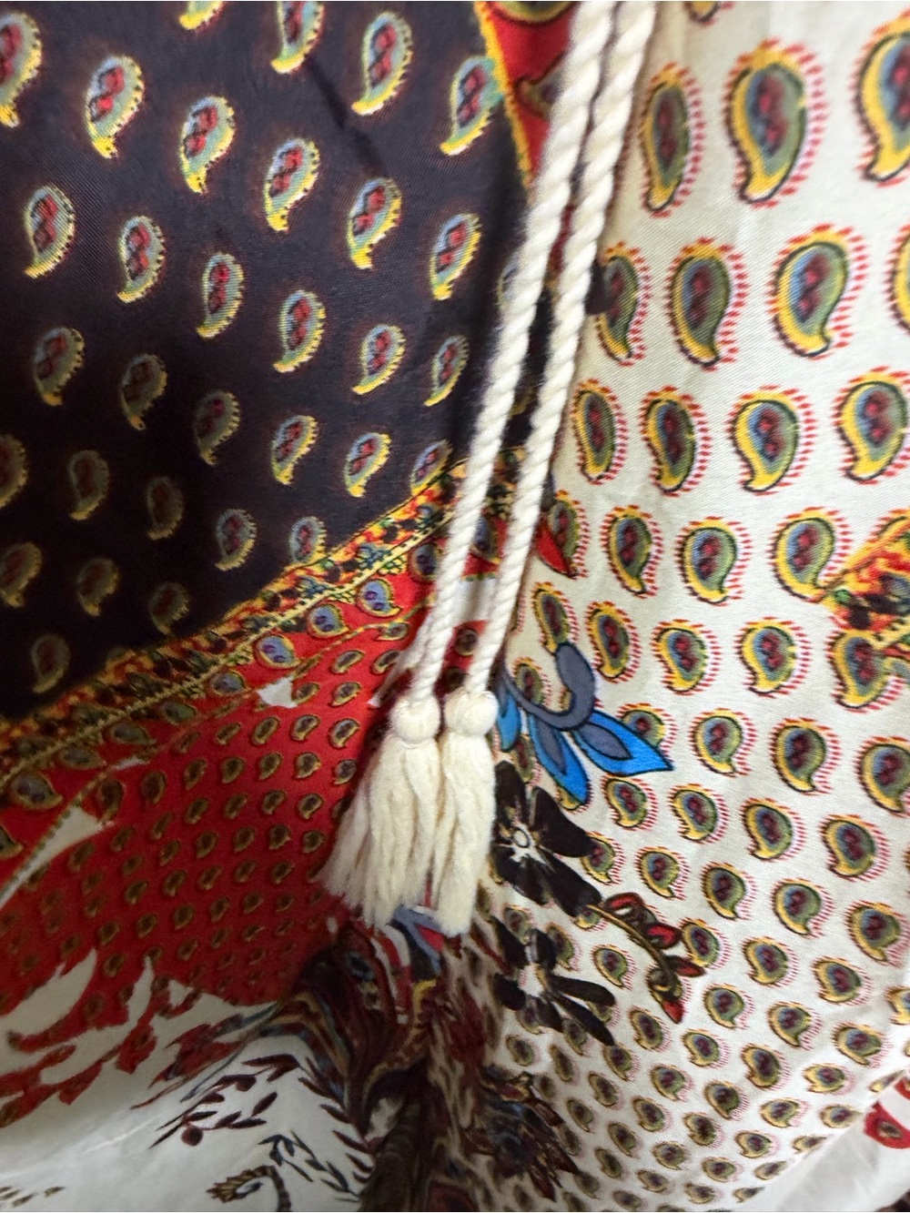 Bohemian Printed Maxi Skirt in Cream & Red - Picture 10 of 10